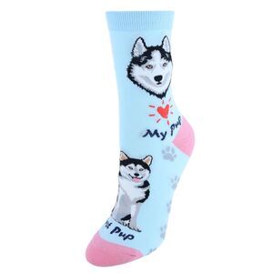 CTM Women's My Pup Crew Novelty Socks